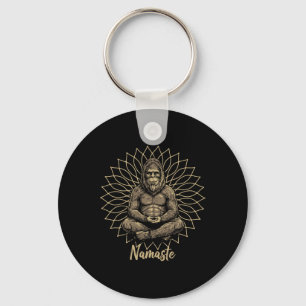 Bigfoot Yoga Namaste Meditations Zen Design Schlüsselanhänger