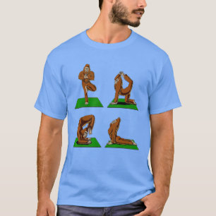 Bigfoot Zen Yoga Workout Namaste Cryptozoology Cry T-Shirt
