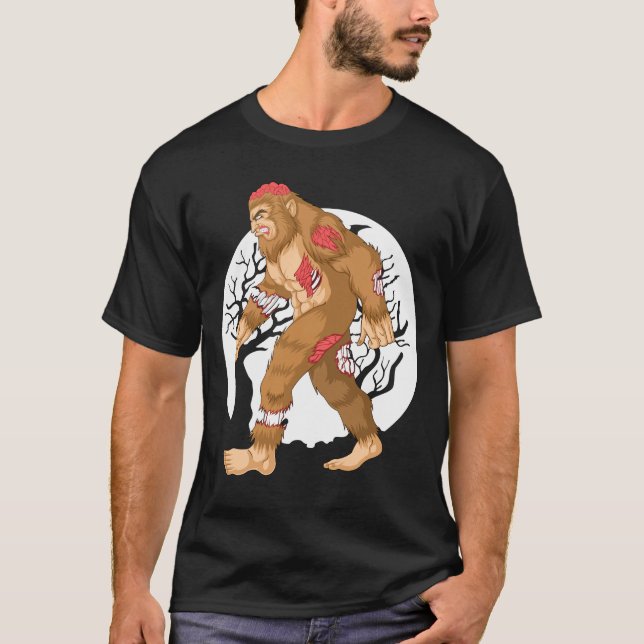 Bigfoot Zombie halloween T-Shirt (Vorderseite)