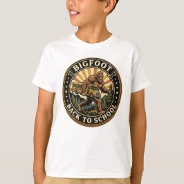 Bigfoot Zurück zur Schule Lustiges Retro-Monster T-Shirt