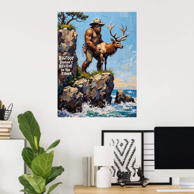 Bigfoot's Coastal Journey: Eine unwahrscheinliche  Poster (Heimbüro)