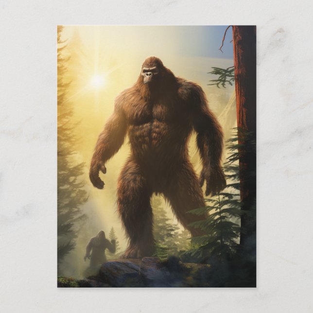 Bigfoots in der Forrest Postcard Postkarte (Vorderseite)
