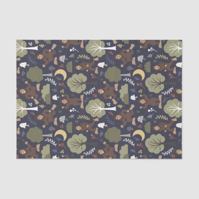 Bigfoots Mitternachtswaldabenteuer Seidenpapier (Vorderseite)