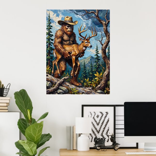 Bigfoot's Mountain Pass: Eine schützende Festung Poster (Heimbüro)