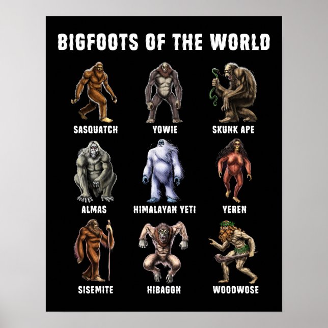 Bigfoots of the World Poster (Vorne)