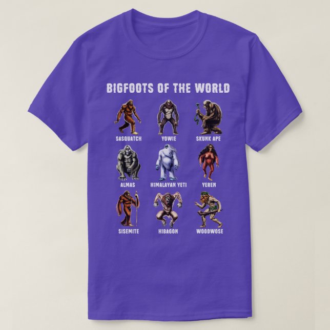 Bigfoots of the World T-Shirt (Design vorne)