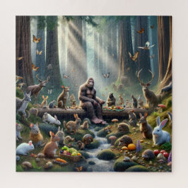 Bigfoots Wald-Picknick Waldtiere Natur Puzzle