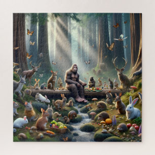 Bigfoots Wald-Picknick Waldtiere Natur Puzzle