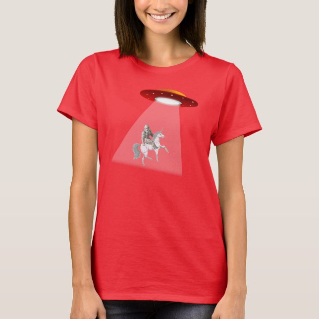 BigfootUnicorn UFO-Abduktions-T - Shirt (Vorderseite)