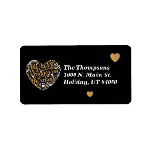 Bigger on the Inside Mailing Return / Heart Labels Adressaufkleber