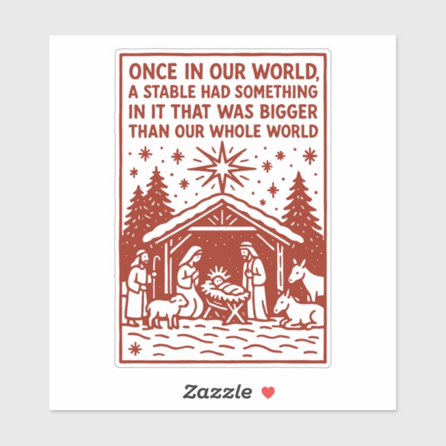 Bigger than our whole world 1 aufkleber (Blatt)