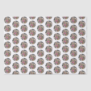 Biggie the Bulldog Circles Animal Gram Seidenpapier