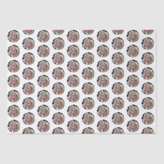 Biggie the Bulldog Circles Animal Gram Seidenpapier