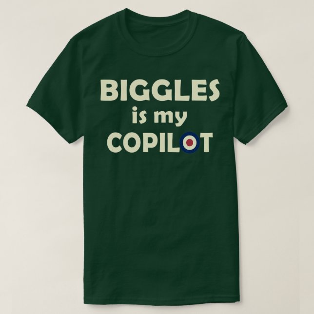 BIGGLES IST MEIN KOPILOT  T-Shirt (Design vorne)