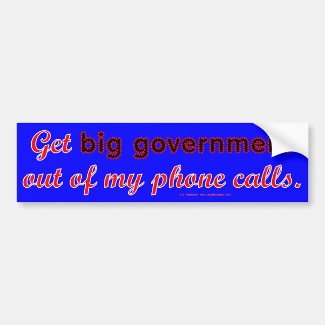 BigGovtPhone Autoaufkleber (Vorne)