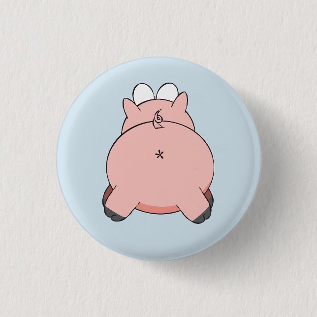 Biggy Piggy Rückseiten-Abzeichen Button (Vorderseite)