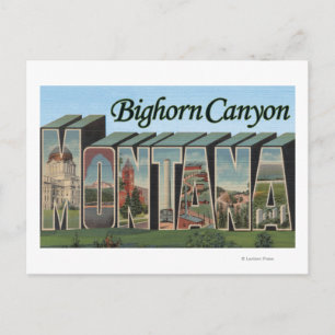 Bighorn Canyon, Montana - Große Briefszenen Postkarte