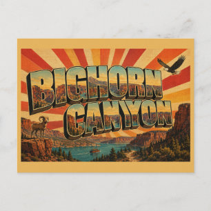 Bighorn Canyon Montana Rote Klippen Türkissee Postkarte