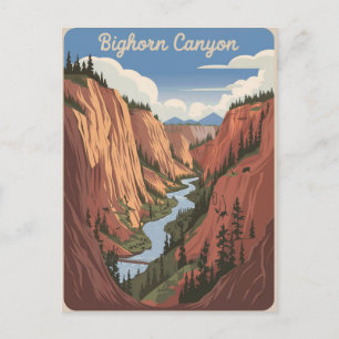 Bighorn Canyon Vintag Postkarte