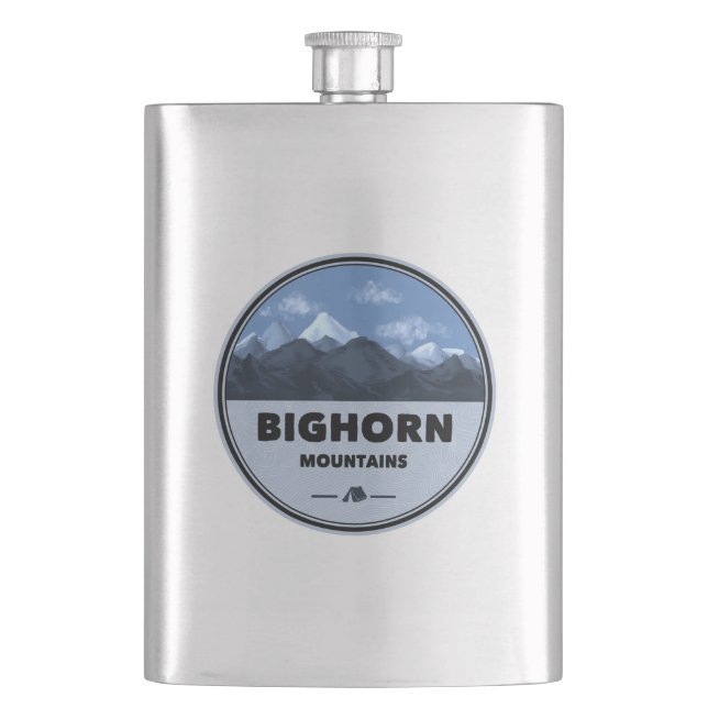 Bighorn Mountains Wyoming Montana Camping Flachmann (Vorderseite)