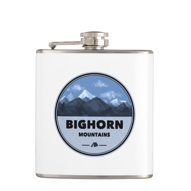 Bighorn Mountains Wyoming Montana Camping Flachmann (Vorderseite)
