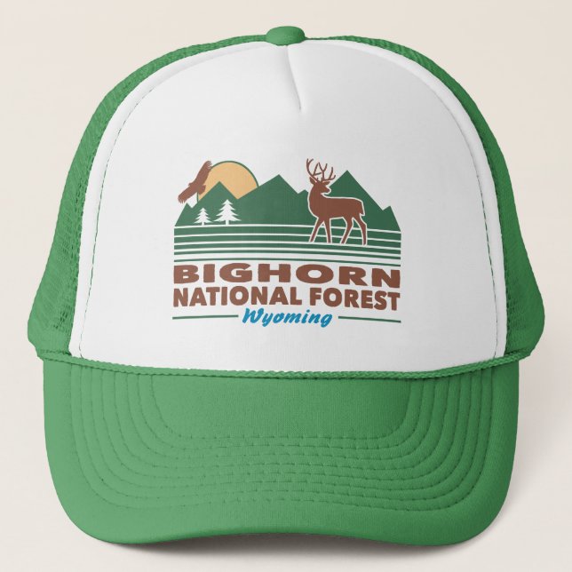 Bighorn National Forest Wyoming Truckerkappe (Vorderseite)