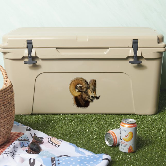 Bighorn Ram Mountain Sheep Wildlife Nature Aufkleber (Kühler)