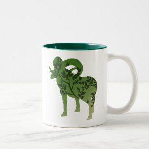 Bighorn Sheep Tree Zweifarbige Tasse