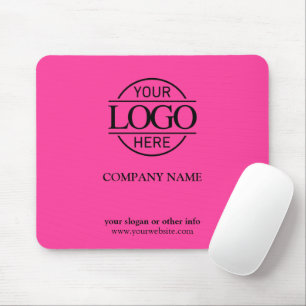 Bight Pink Modernes Benutzerdefiniertes Firmenlogo Mousepad