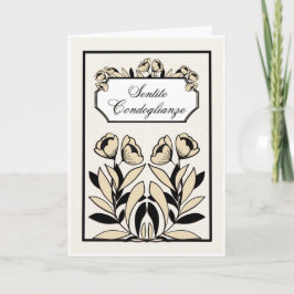 Biglietto di Condoglianze Elegante Deepest Sympath Karte
