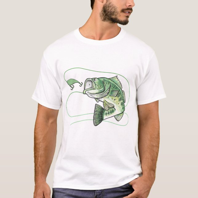 Bigmouth Jumping Bass Fishing T-Shirt (Vorderseite)