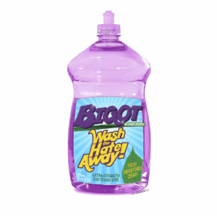 BIGOT Wasche das Hass weg! [Ausschnittmagnet] Fotoskulptur Magnet