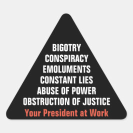Bigotry-Collusion-Geschehnisse Obstruktion Dreieckiger Aufkleber