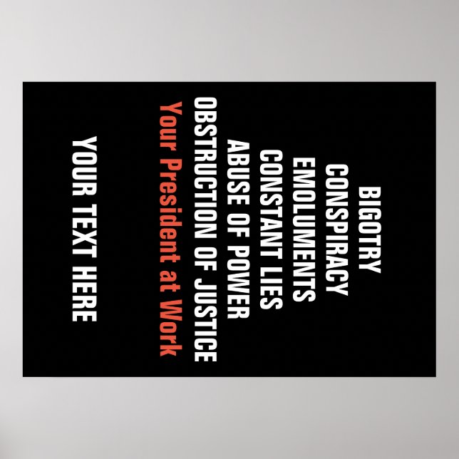 Bigotry-Collusion-Geschehnisse Obstruktion Poster (Vorne)