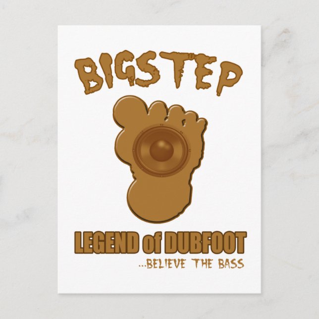 Bigstep Legend Dubfoot FUNNY BIGFOOT DUBSTEP Postkarte (Vorderseite)