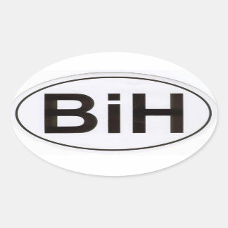 BiH-Aufkleber (Bosna i Hercegovina) Ovaler Aufkleber