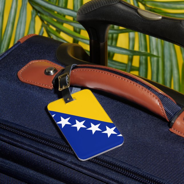 BiH-Flagge Gepäckanhänger (Vorderseite Insitu 1)