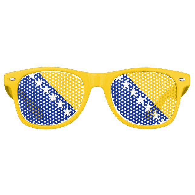 BiH-Flaggenbrille Partybrille (Vorderseite)