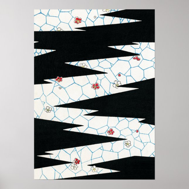 Bijutsu Sekai Blume auf einem Fußweg Poster (Vorne)