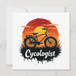 Bike Adventure des Cykologen: Das grafische T-Shir Dankeskarte