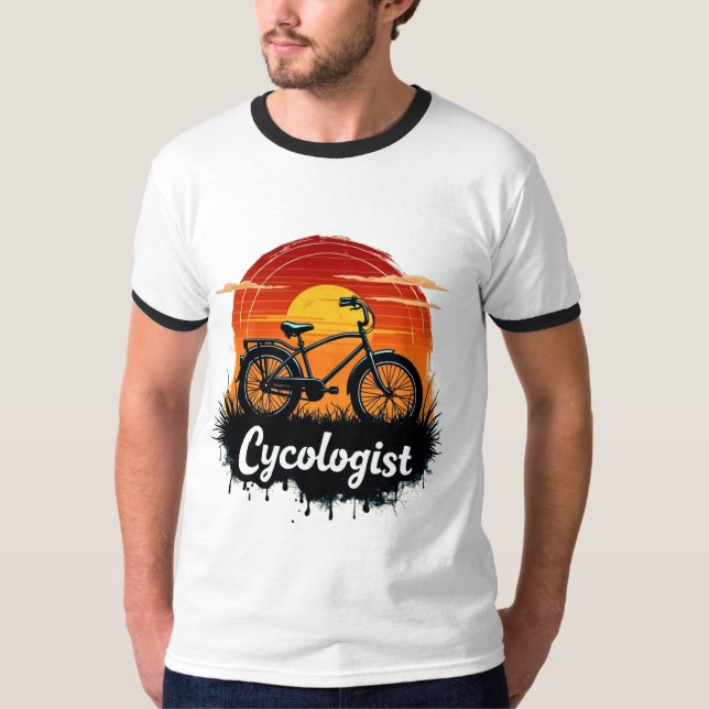 Bike Adventure des Cykologen: Das grafische T-Shir T-Shirt (Vorderseite)