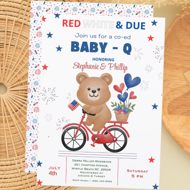 Bike am 4. Juli Babydusche Einladung (Von Creator hochgeladen)