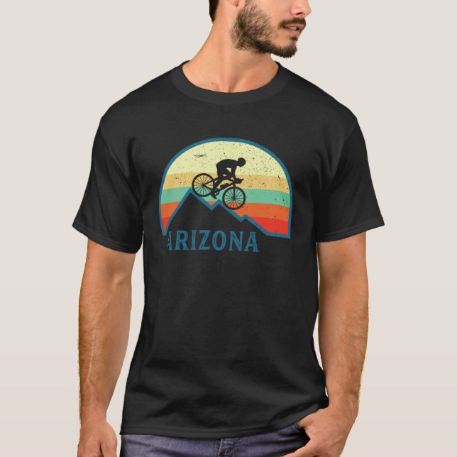 Bike Arizona Mountain Biking Retro Arizona MTB Mou T-Shirt (Vorderseite)