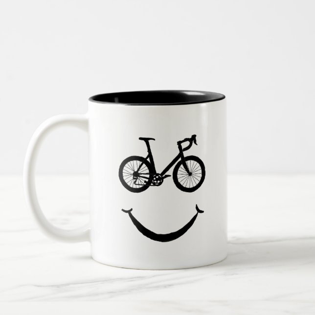 Bike Art Rafting Biken Klettergarten Zweifarbige Tasse (Links)