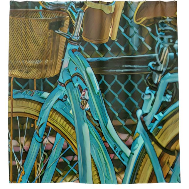 Bike Artwork Duschvorhang (Vorderseite)