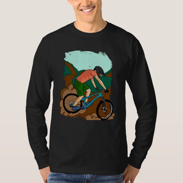 bike biker mountain bike bicycle cycling cyclist T-Shirt (Vorderseite)