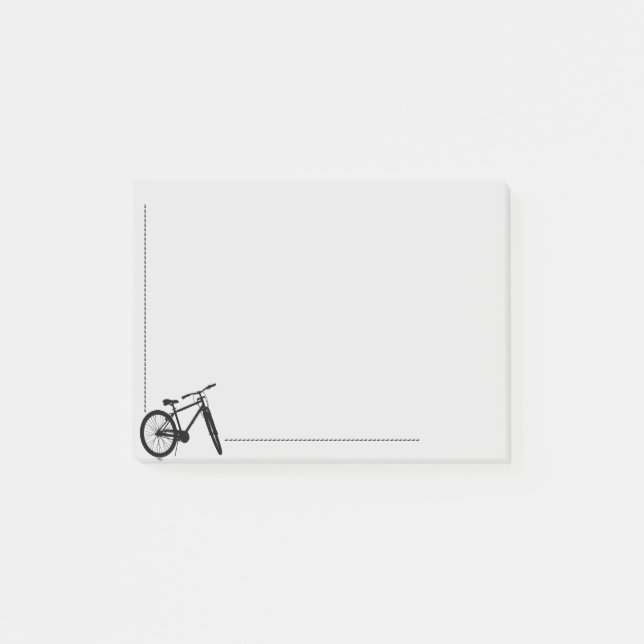 Bike Cycle Biking Cycling Silhouette Post-it Klebezettel (Vorderseite)