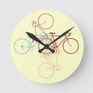 bike - cycling pattern runde wanduhr