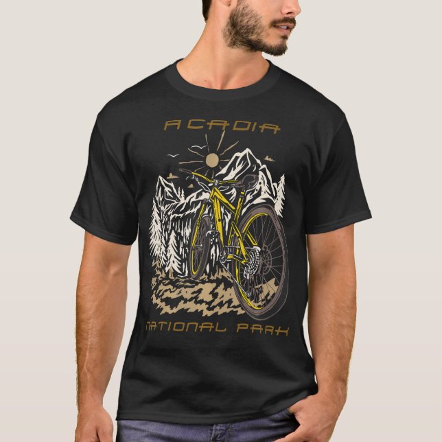 Bike Forest Acadia Nationalpark California T-Shirt (Vorderseite)
