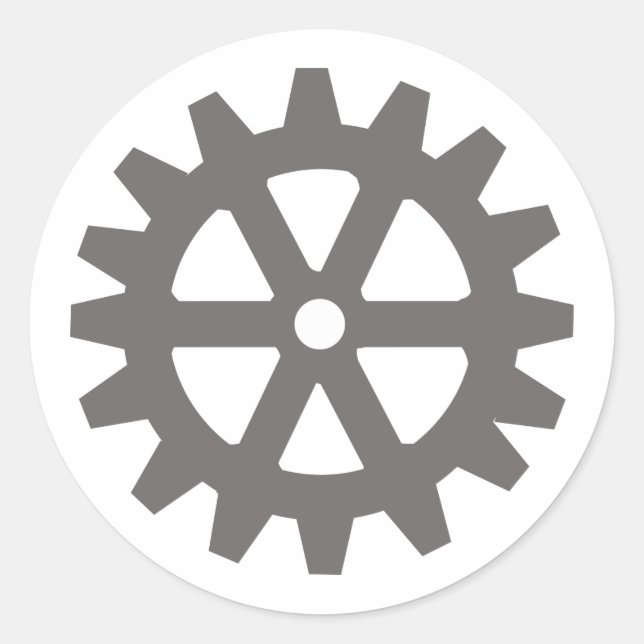 Bike Gear Runder Aufkleber (Vorderseite)